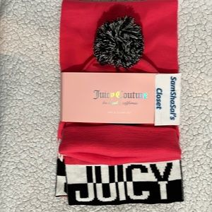 New Juicy Couture Hat and Scarf Set